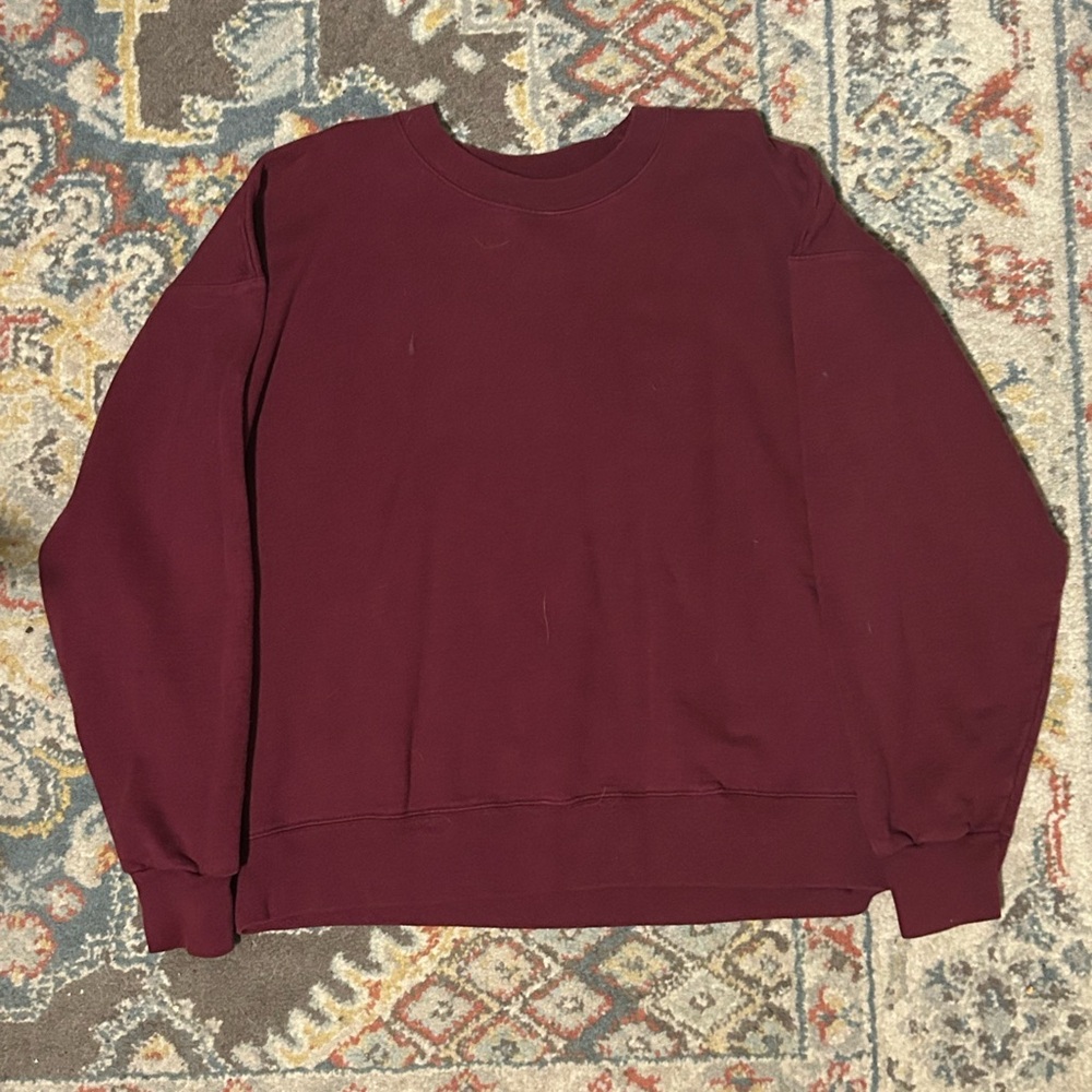 Hanes Burgundy Crewneck